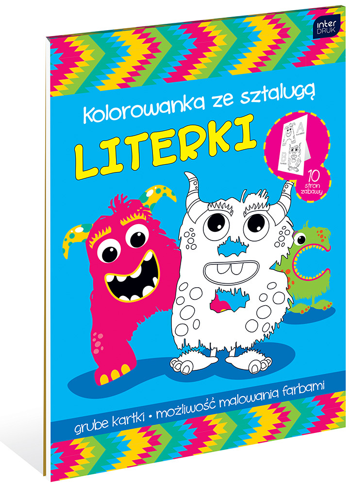 Kolorowanka A4 ze sztalugą Zamek/ Zabawki/ Kosmos/ Wodny świat/ Farma/ Literki/ Dżungla/ Owady mix 8 wzorów (5481) Interdruk